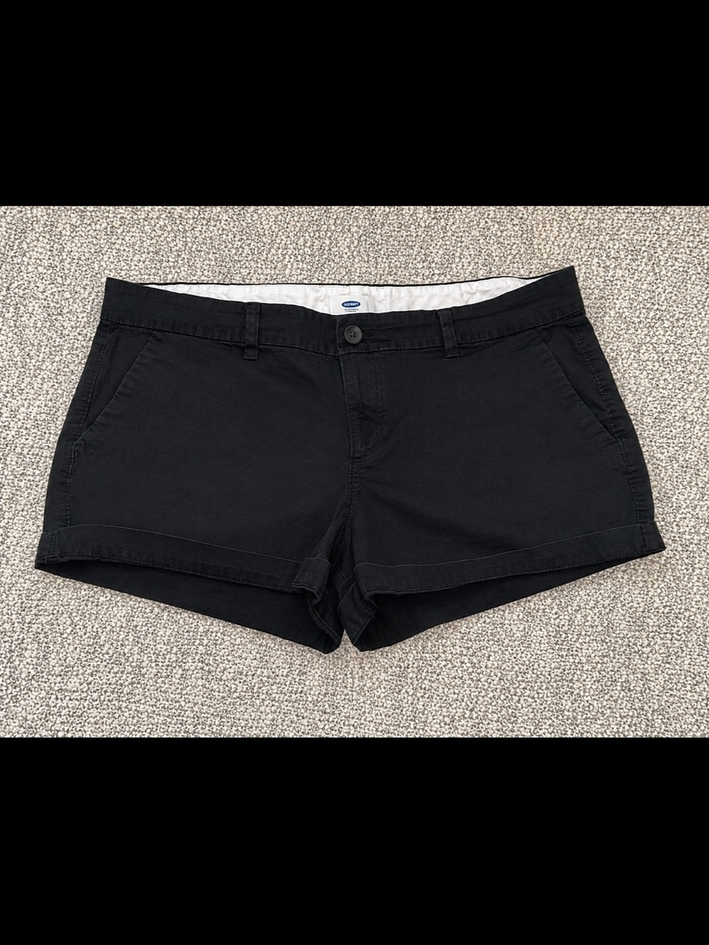 Old Navy Black Women's Chino Shorts SZ 14